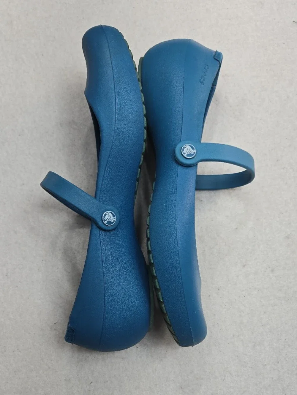 Crocs Women's Alice Mary Jane Flats in the Peacock Blue